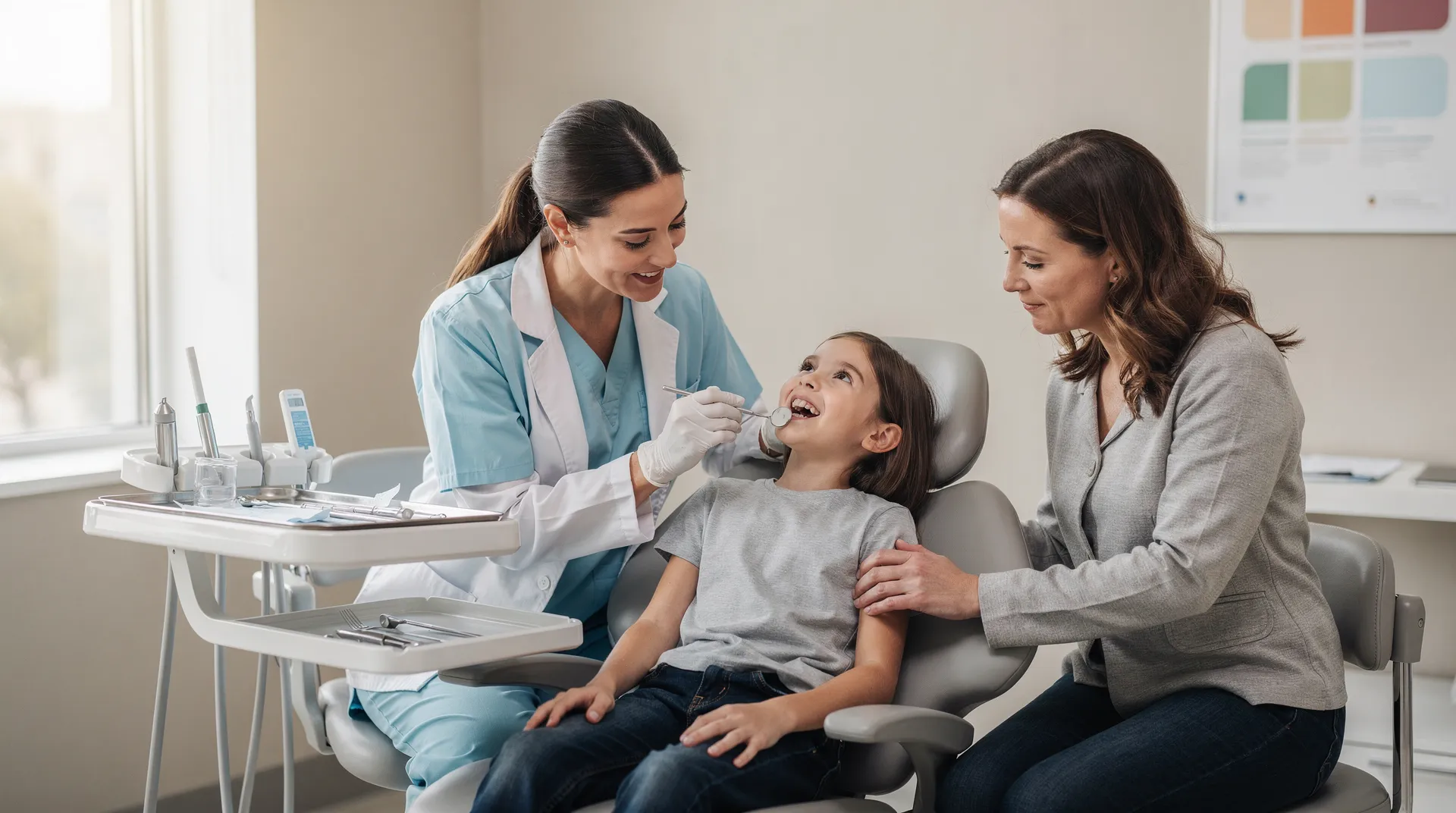 Having every member of your family see the same dentist helps with matters of time