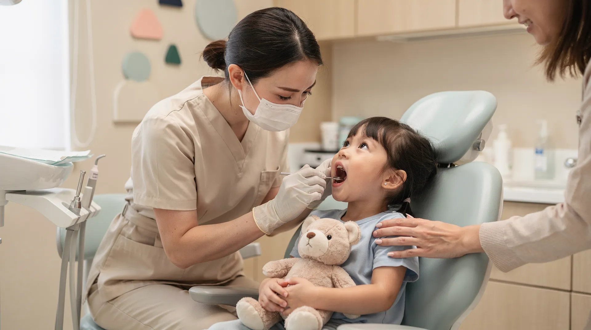 An infant's dental flora is not established until the eruption of primary teeth, which occurs