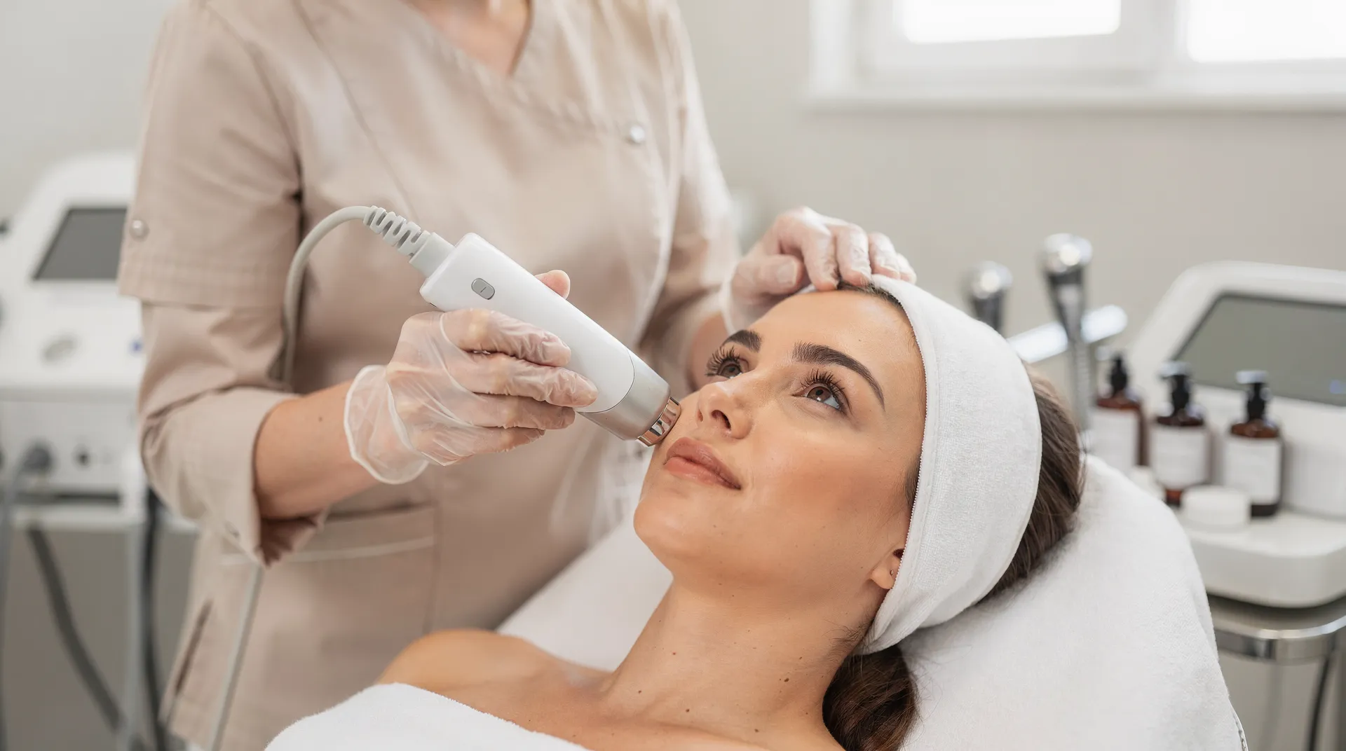 In-office teeth whitening now uses advanced light systems that accelerate results while protecting enamel, often